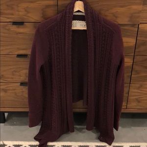 Anthropologie cardigan with knit detail.